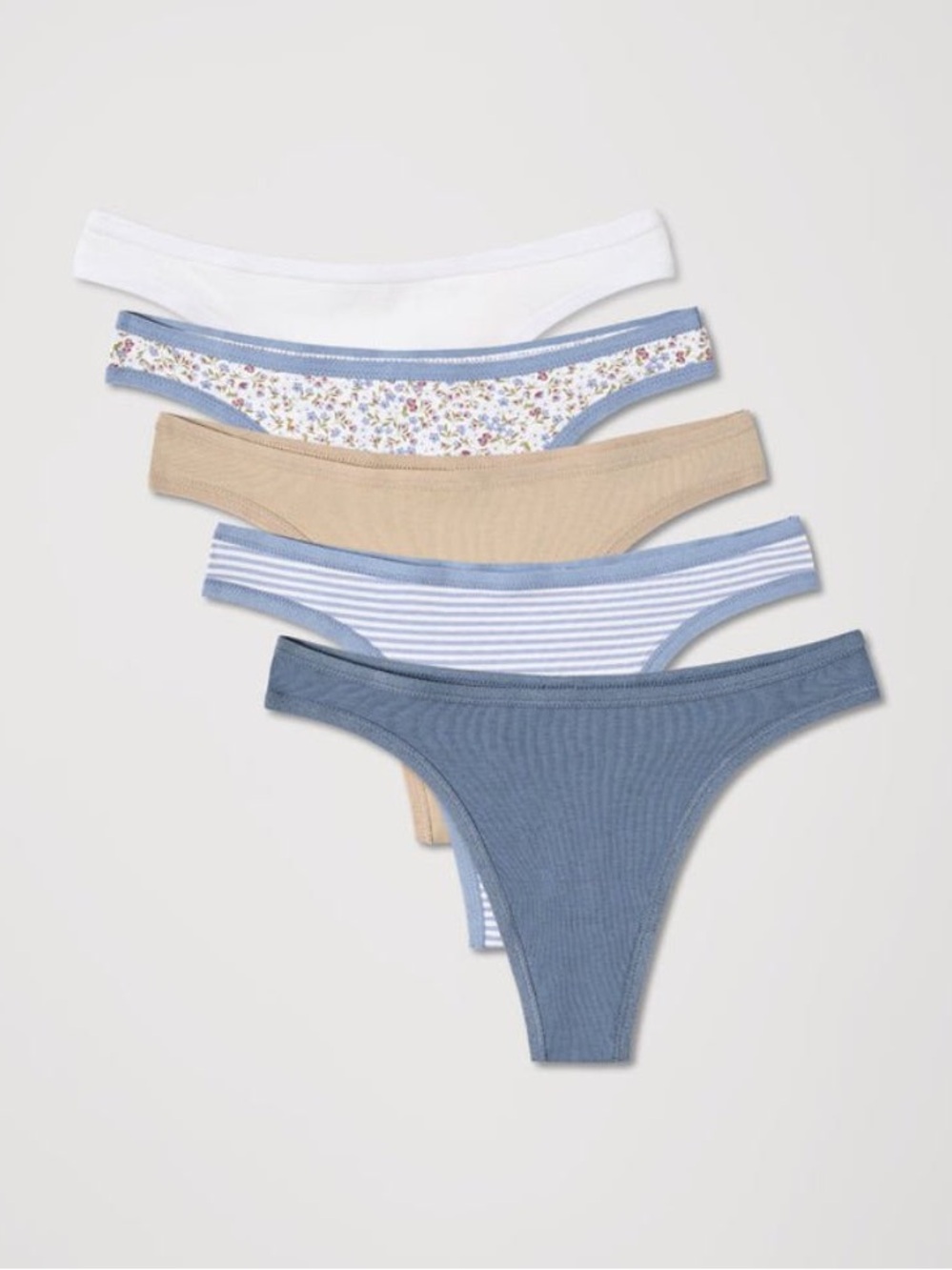 PACT Organic Everyday Classic Fit Thong 5-Pack